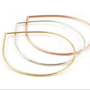 Raindrop Bangle in Silver by Agapantha